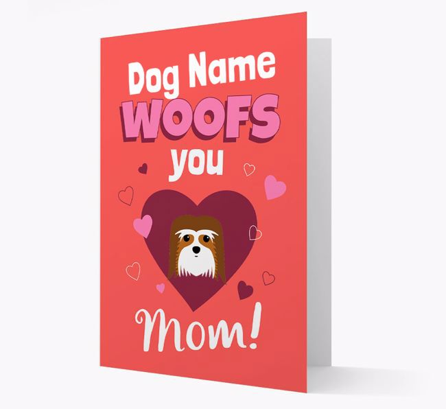 'I Woof You Mom' - Personalized {breedFullName} Card 